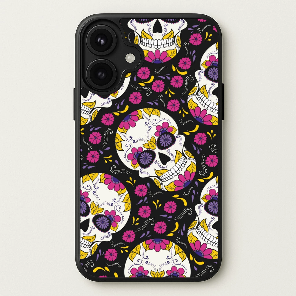 Calavera Pattern - Halloween Phone Case Shockproof Edge Glossy surface