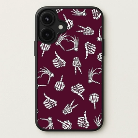 Protective barrier Skeleton Hands Pattern Phone Case