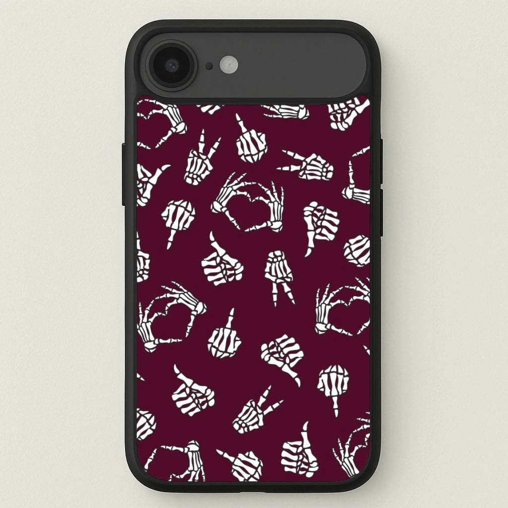 Skeleton Hands Pattern Phone Case Flexible Touch