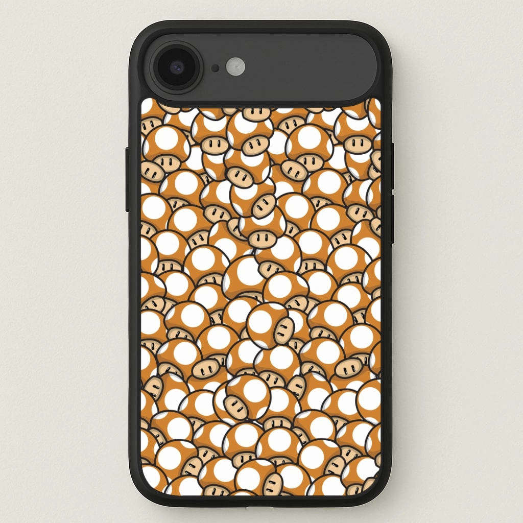 Practical Design Mushroom Pattern - Orange Phone Case