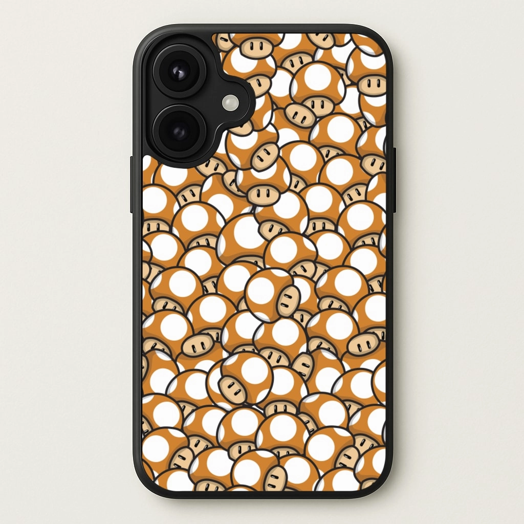 Flexible Build Form Mushroom Pattern - Orange Phone Case