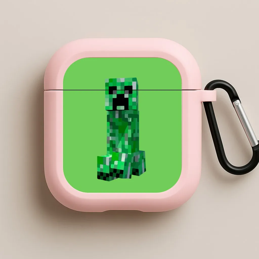 durable office airpods case vivid fashion airpods case Mining Creeper AirPods Case