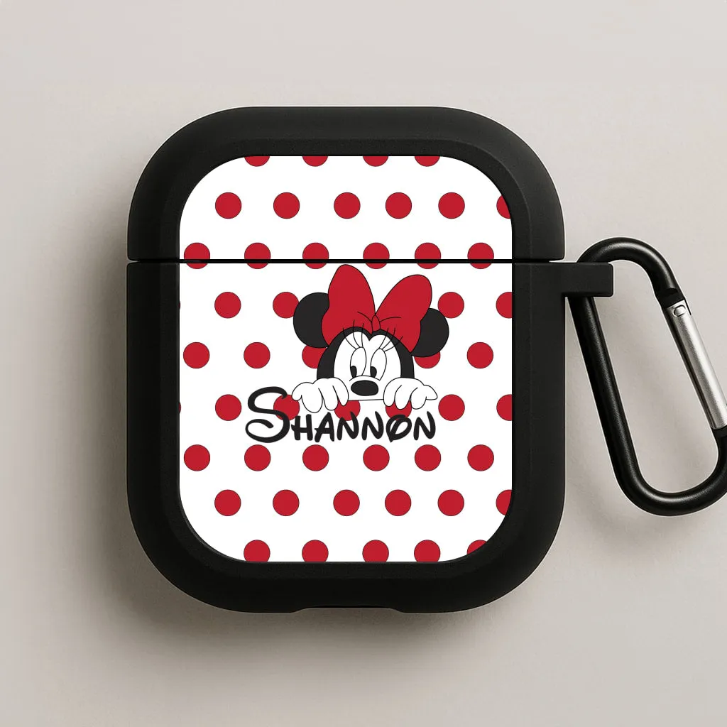 Modern Gadget Holder Minnie Mouse - Personalised Fairytale AirPods Case