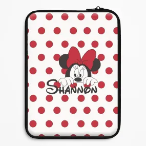 Minnie Mouse - Personalised Fairytale Laptop Sleeve Rugged Detail Layer Gloss Surface Layer