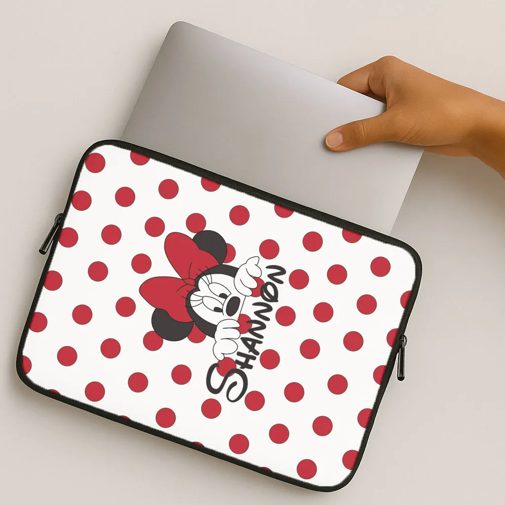 Urban Minimalism Minnie Mouse - Personalised Fairytale Laptop Sleeve