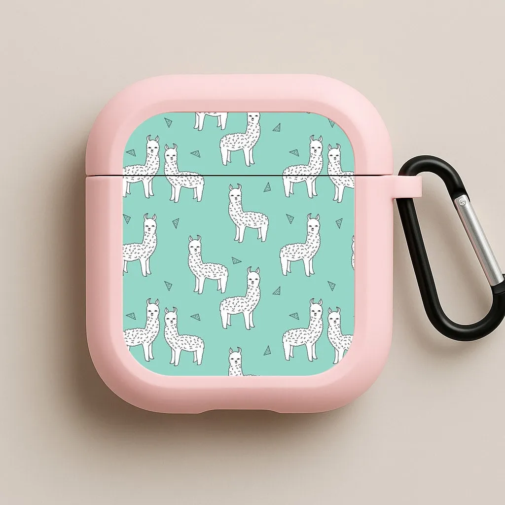 lightweight dustproof protector Mint Alpaca Pattern AirPods Case
