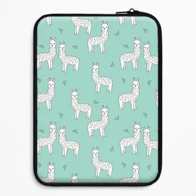 Trendy Pattern Hybrid Pattern Mint Alpaca Pattern Laptop Sleeve