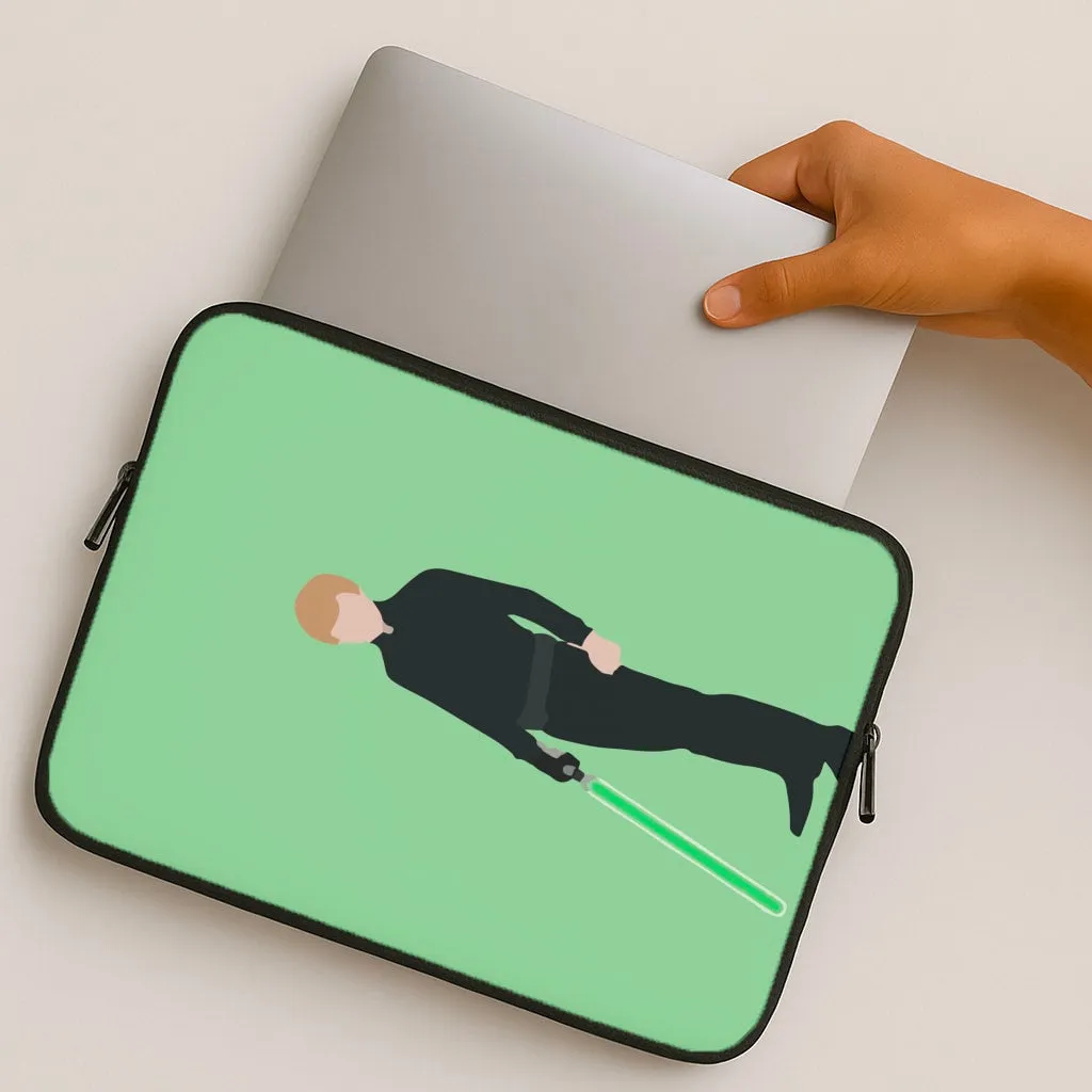 Grip Enhanced Flexible Fit Skywalker Green Lightsaber Laptop Sleeve