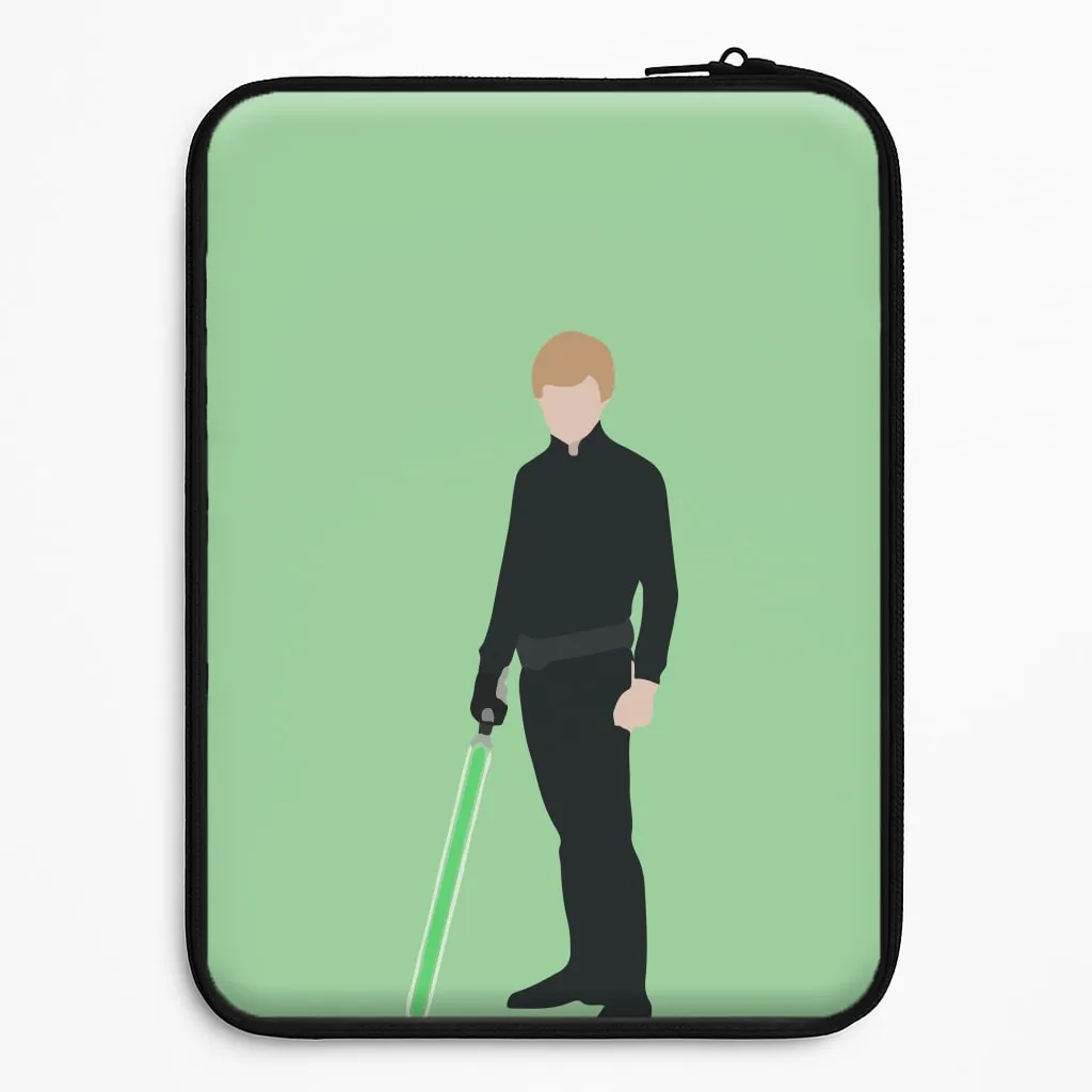 Lightweight texture Skywalker Green Lightsaber Laptop Sleeve