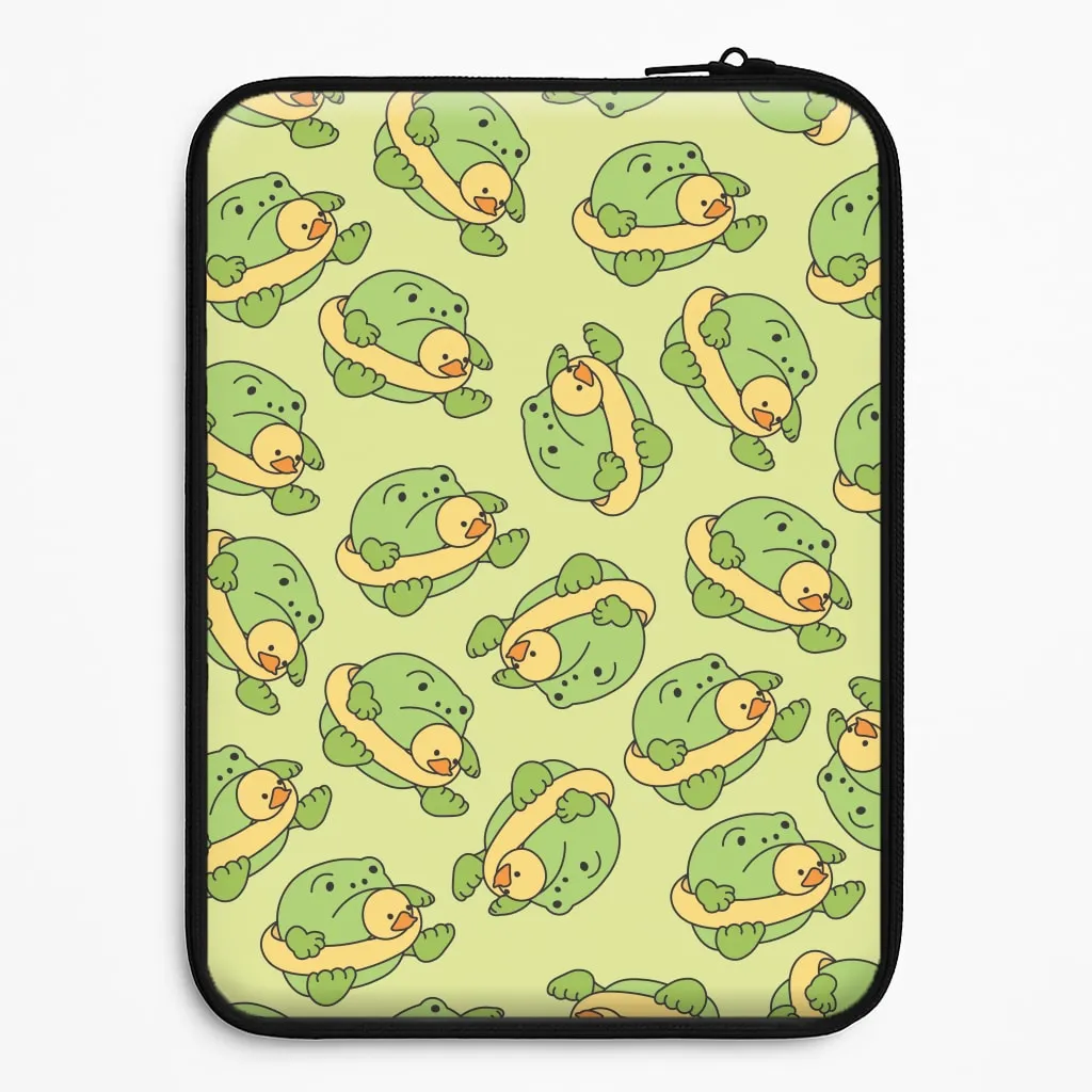 Classic Look Frog Pattern - Plushy Laptop Sleeve