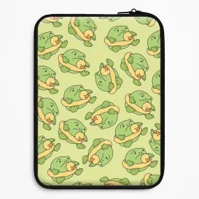 Classic Look Frog Pattern - Plushy Laptop Sleeve