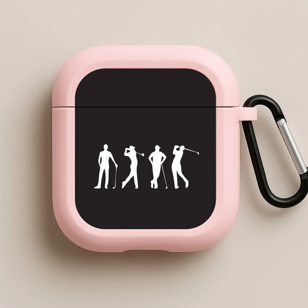 Golf Silhouettes AirPods Case everyday minimalist protection vivid colored airpods case