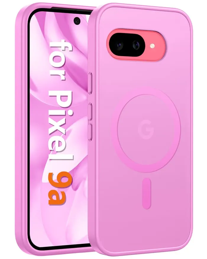 FNTCASE for Google Pixel 9A 6.3 Inch Phone Case: Magnetic Translucent Matte Shockproof Slim Phone Cover - Military Grade Drop Proof Hard Back Anti-Fingerprint Protective Case Polished Look