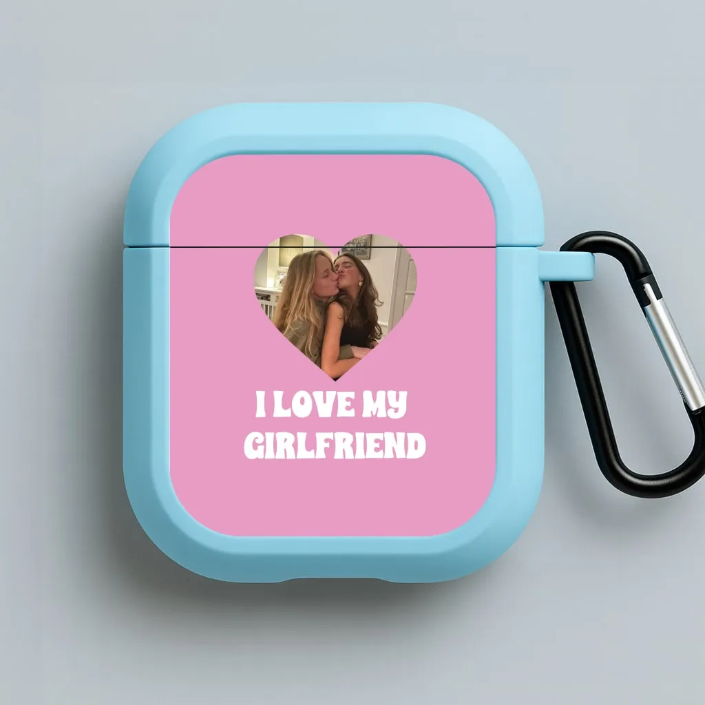 I Love My Girlfriend - Personalised Couples AirPods Case Creative Silicone Sleeve