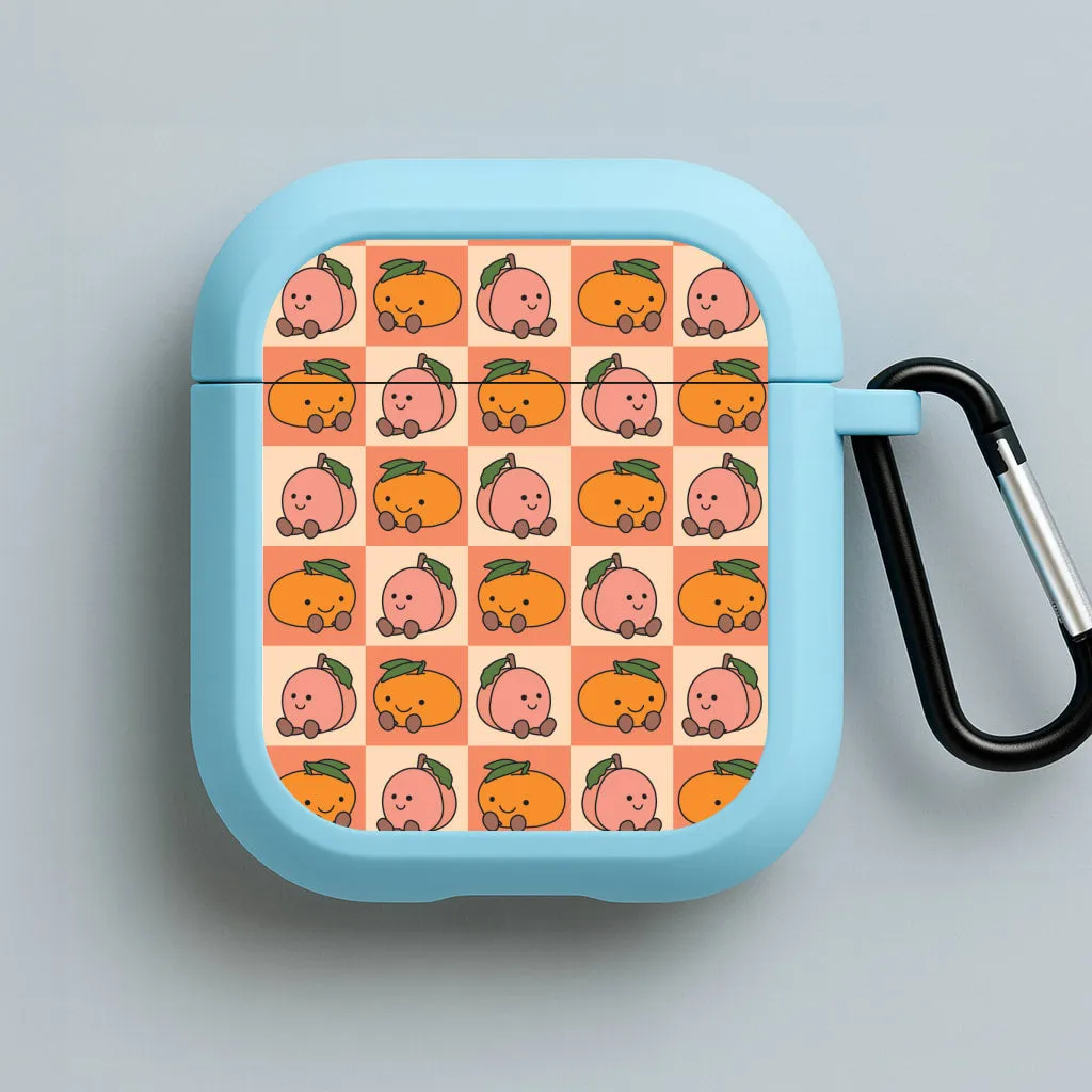 Portable Slim Organizer Fashion Inspired Pattern Oranges And Peaches - Plushy AirPods Case
