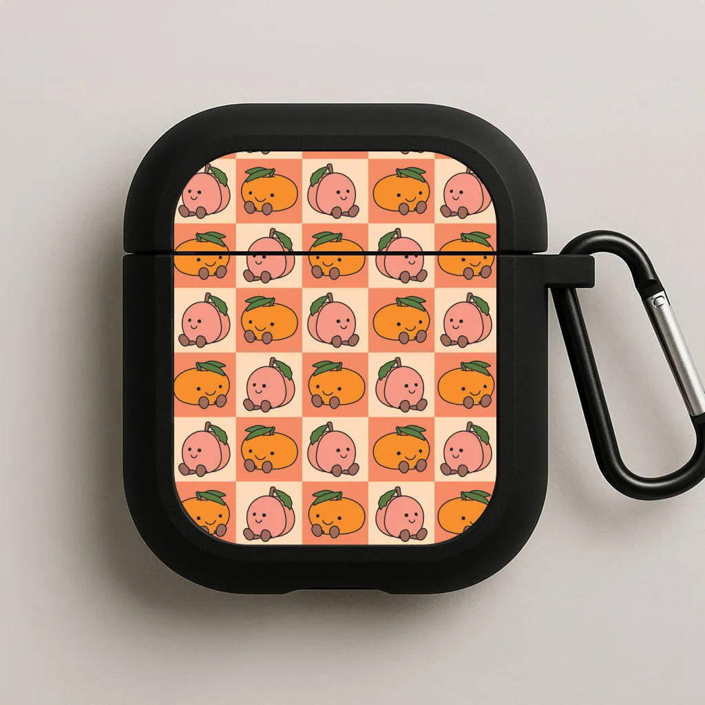 fashionable airpods protector Oranges And Peaches - Plushy AirPods Case