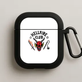 Hellfire Logo - White AirPods Case Trendy Rubber Pouch