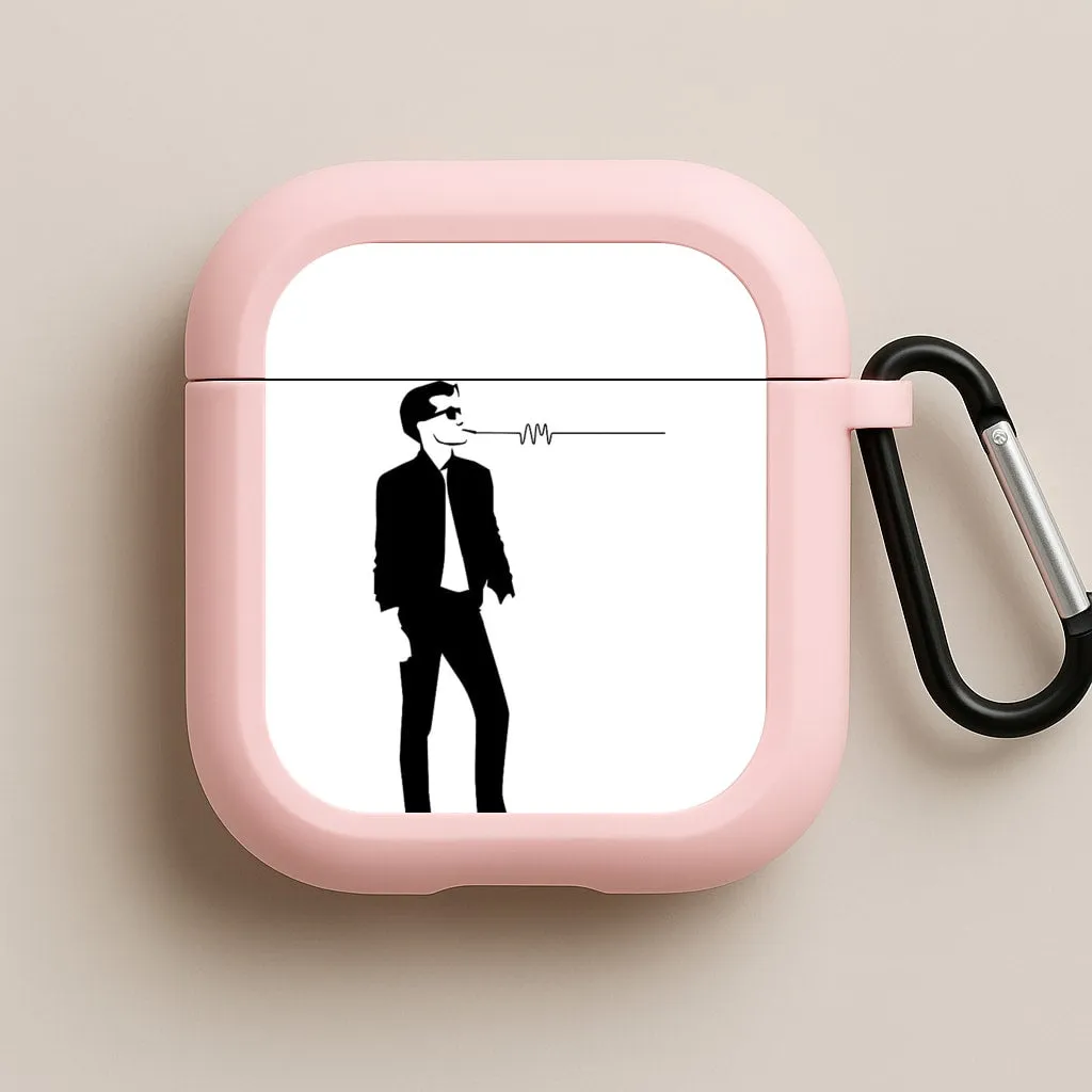 A Monkeys Silhouette AirPods Case for commuters portable outdoor silicone cover