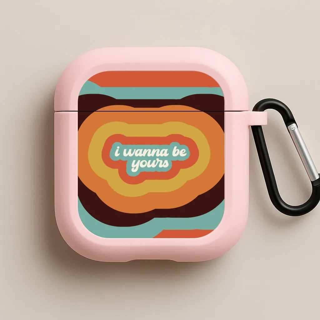 waterproof magnetic shell Creative Compact Organizer I Wanna Be Yours AirPods Case