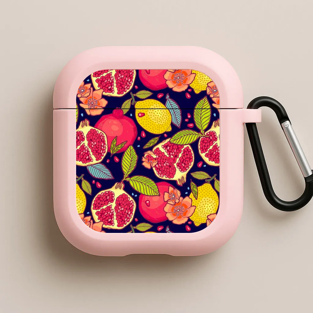 Trendy Smooth Organizer minimal travel case Tropical Garden Pattern AirPods Case