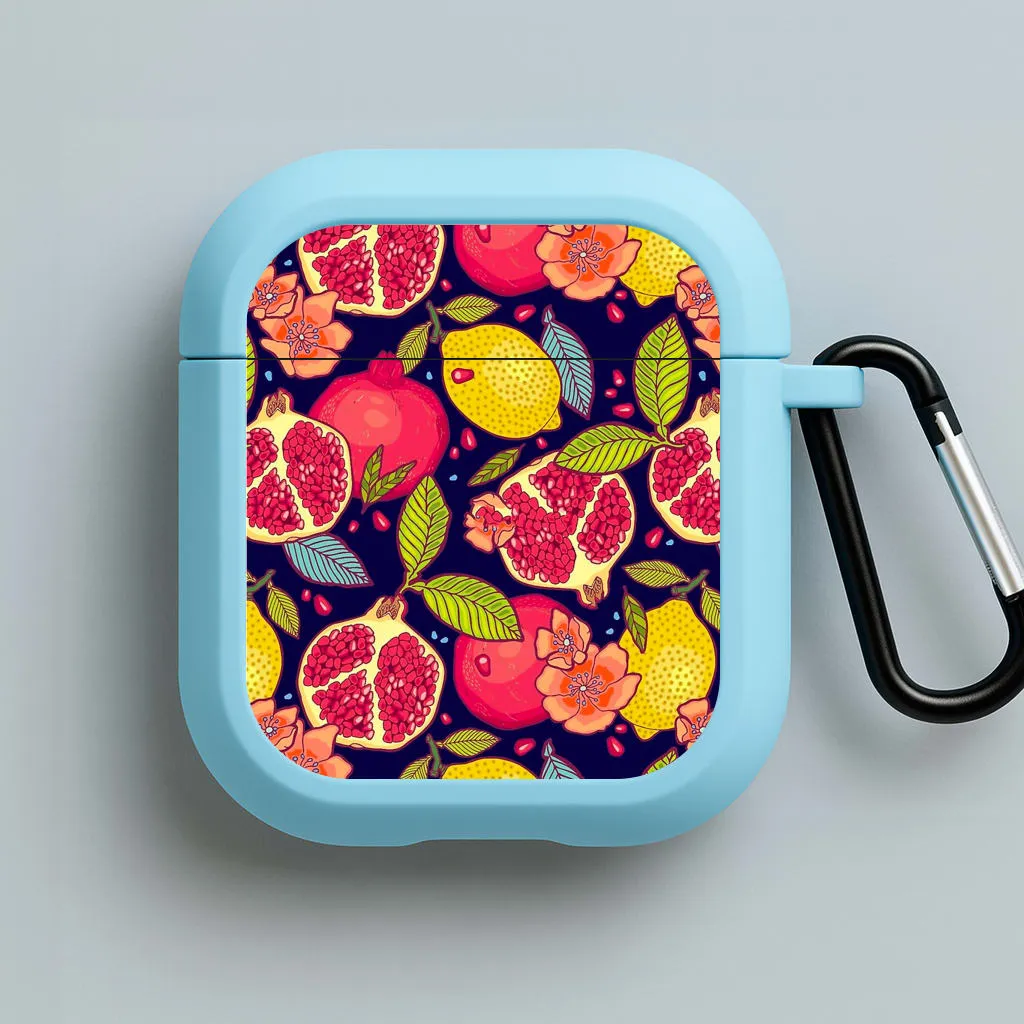 Tropical Garden Pattern AirPods Case Compact Charging Pouch
