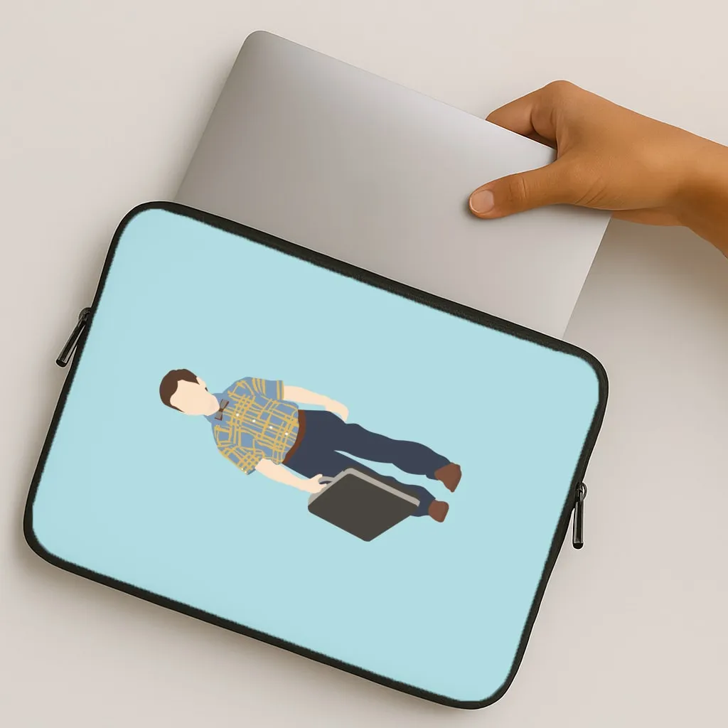 Stylish Finish Texture First Day - Sheldon Laptop Sleeve