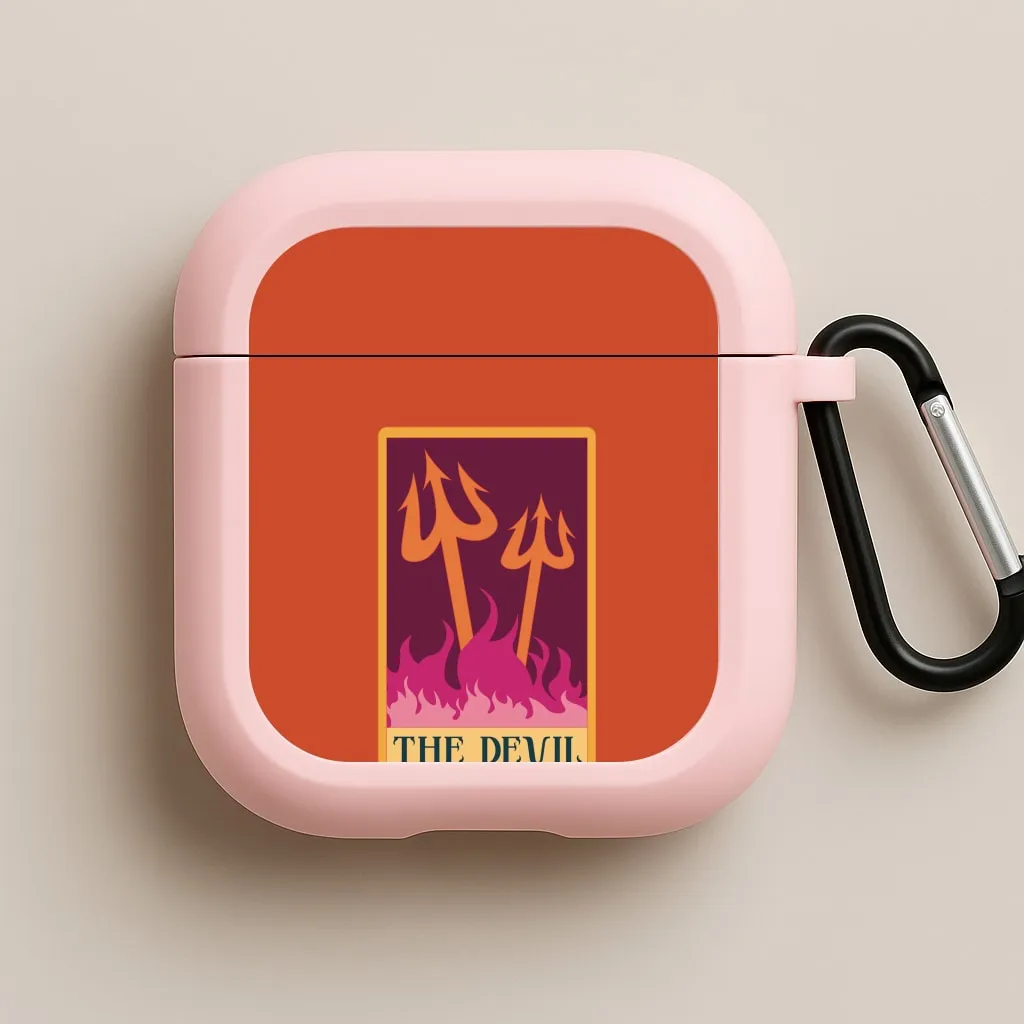 Durable Compact Bag The Devil - Tarot Cards AirPods Case