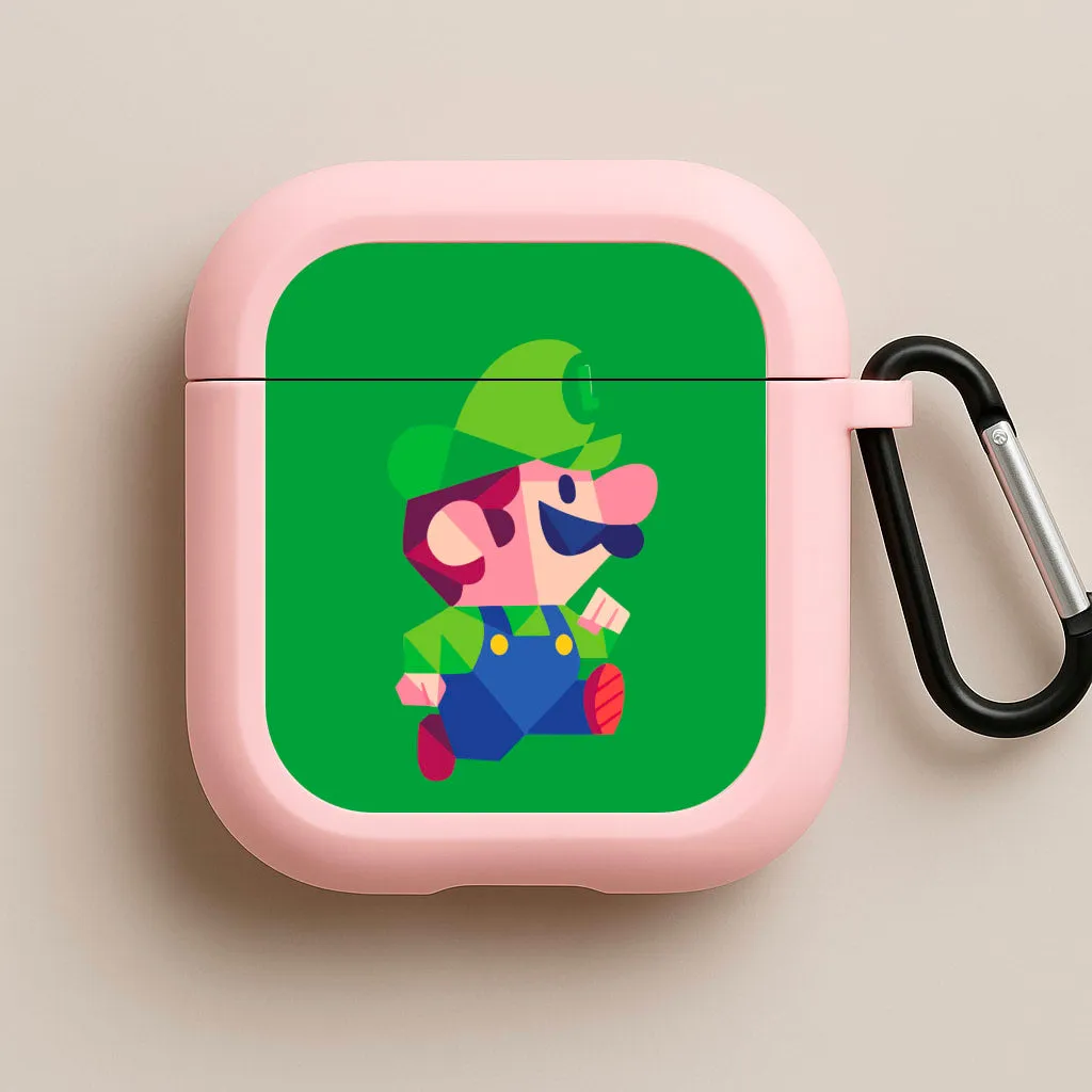 Running Luigi - Mario AirPods Case soft pastel lightweight travel airpods shell