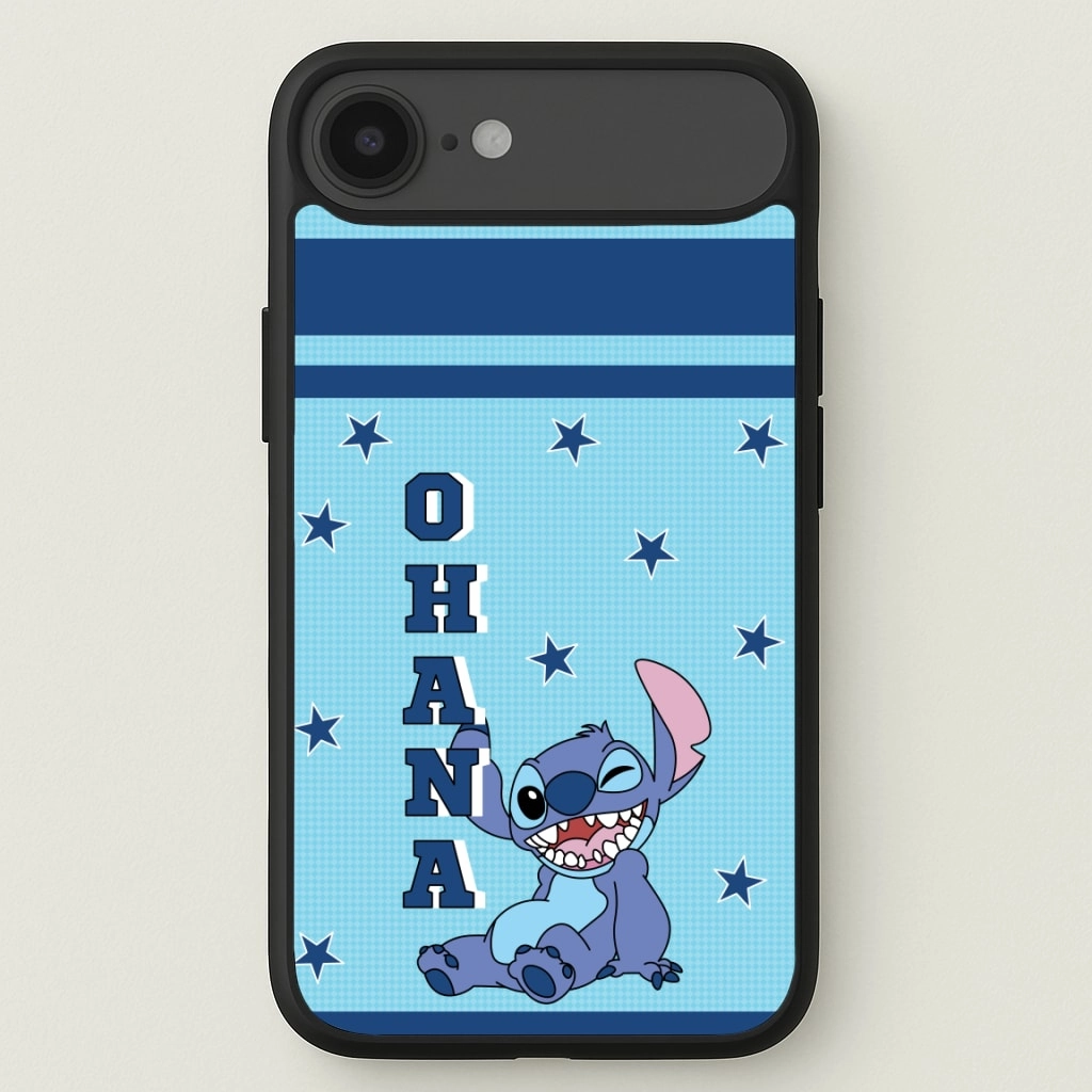 Premium Detail Finish Blue Alien Ohana Phone Case