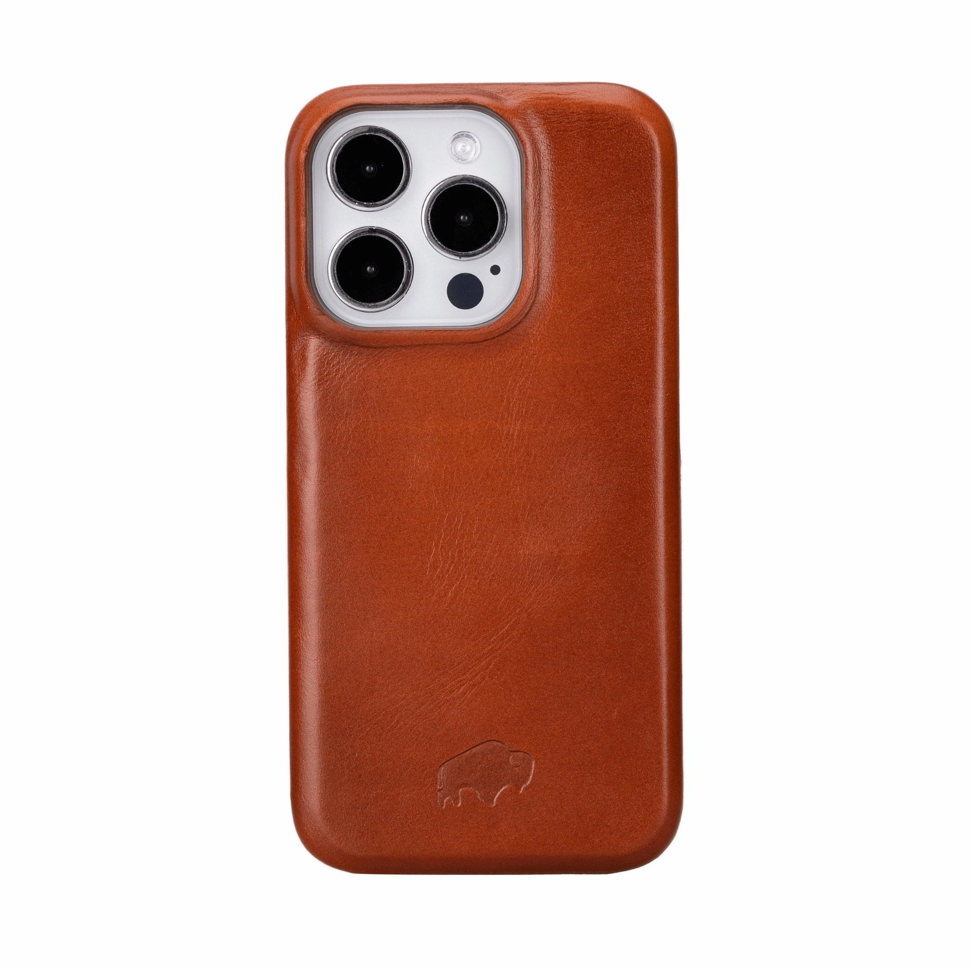 Mason Full-Grain Leather MagSafe Case ?C iPhone 15 Pro, Burnished Tan Modern Pattern Style