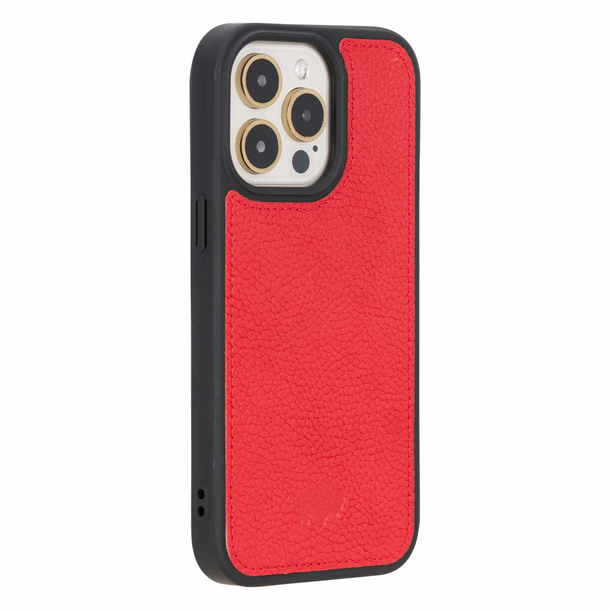 Rugged Detail Layer Modern York MagSafe Leather Case ?C iPhone 15 Pro Max, Red