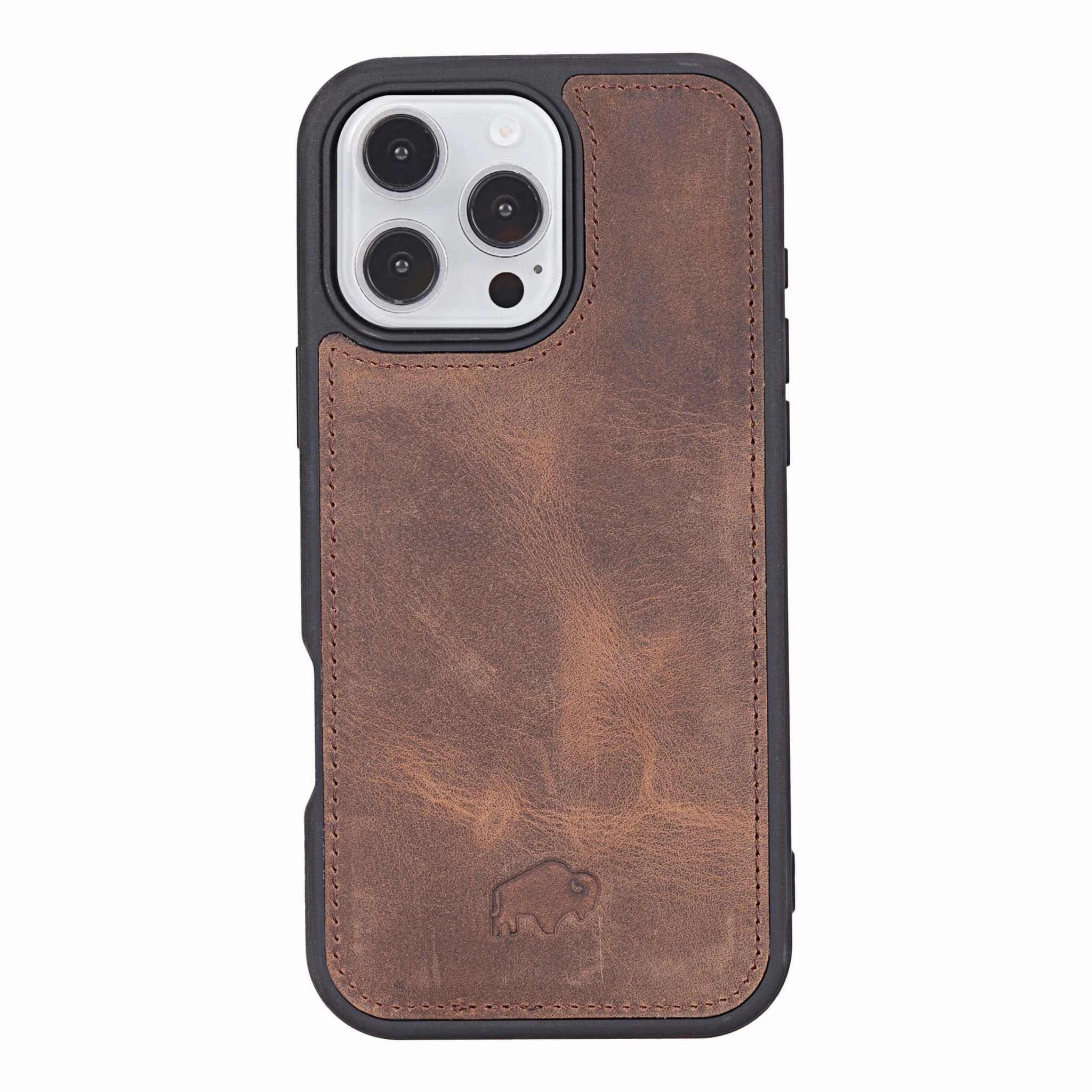 Modern York MagSafe Leather Case ?C iPhone 16 Pro Max, Distressed Coffee Premium Touch