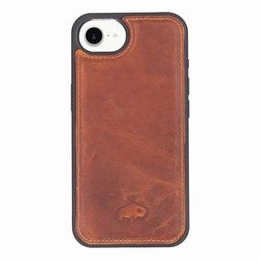 Modern York MagSafe Leather Case ?C iPhone 16e, Golden Brown Refined Craftsmanship Matte Coating