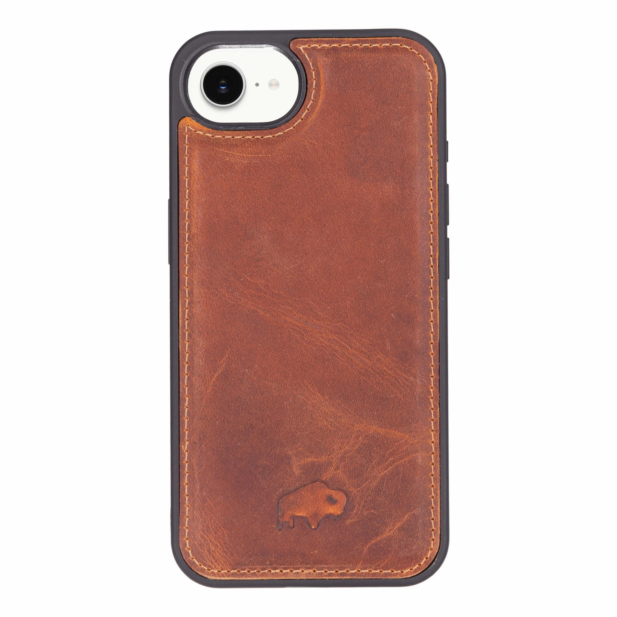 Modern York MagSafe Leather Case ?C iPhone 16e, Golden Brown Refined Craftsmanship Matte Coating