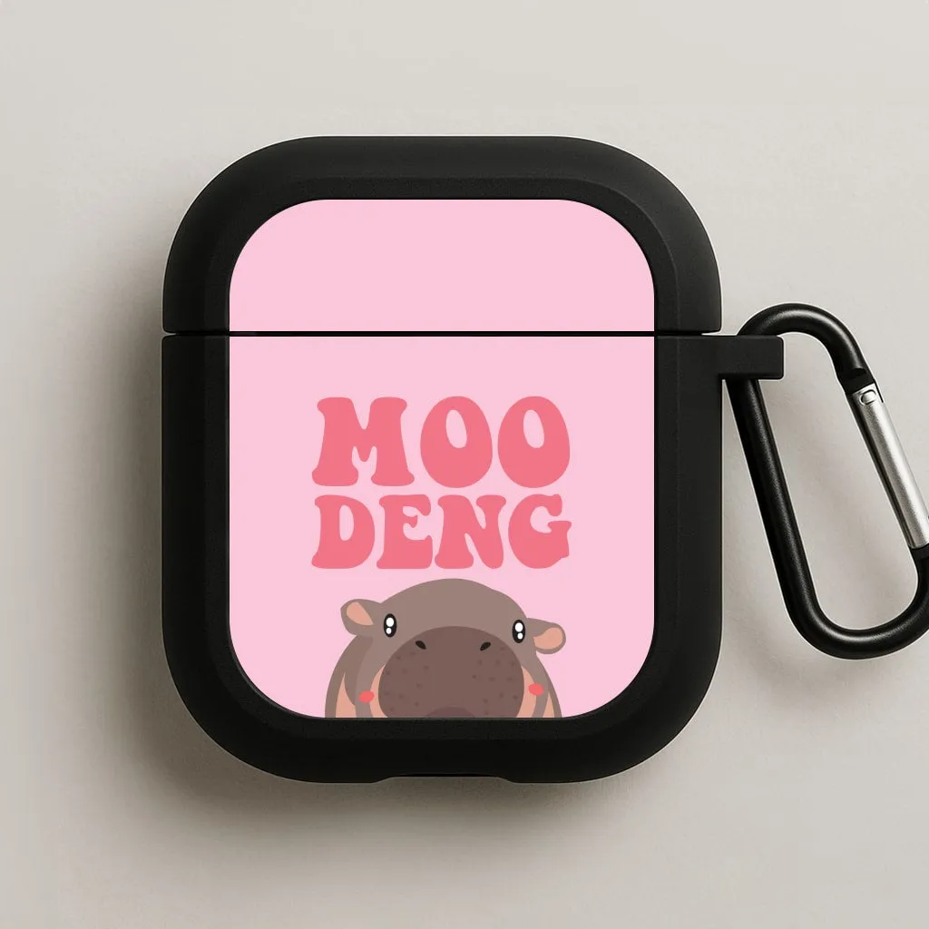 Moo Pink AirPods Case clear transparent cover Everyday Compact Organizer