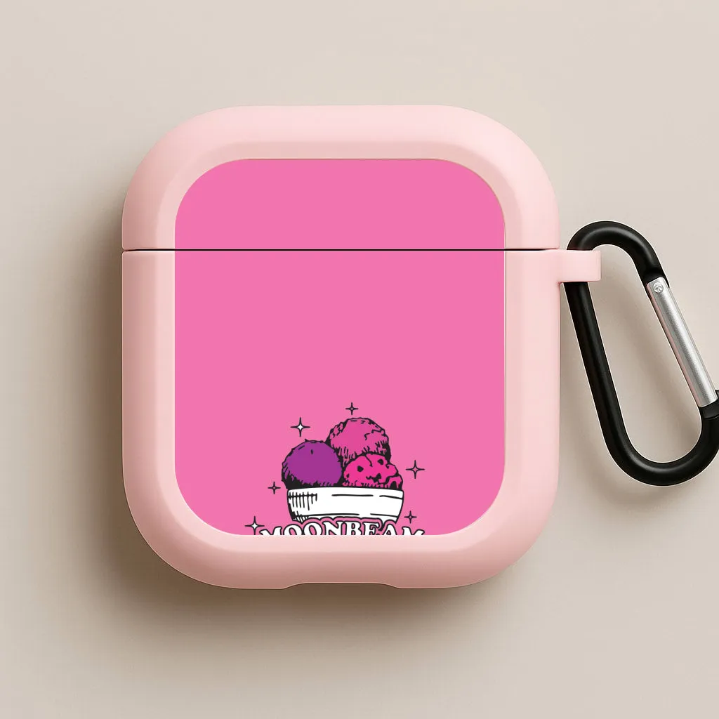 Minimal Compact Case Compact Gadget Organizer Moonbeam Icecream AirPods Case