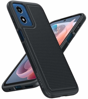 Matte Layer Soft edges Motorola Moto G Play 4G 2024 Phone Case: Dual Layer Heavy Duty Protective Cover Shockproof Rugged with Non-Slip Textured Back