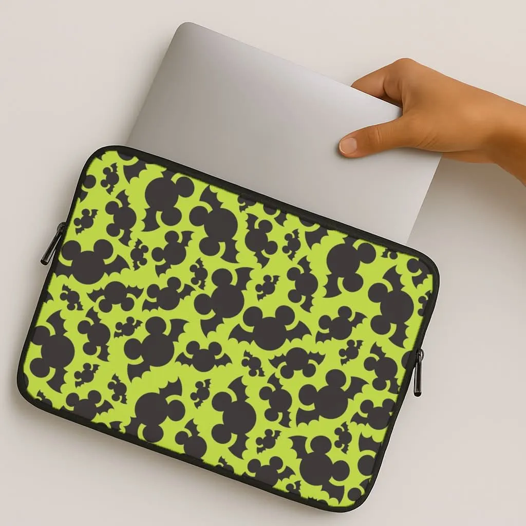 Durable Detail Mouse Bats Pattern Laptop Sleeve