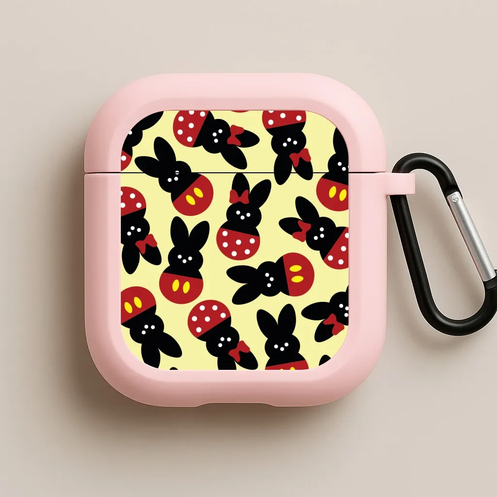 Mouse Peeps Pattern AirPods Case Fashion Smooth Organizer