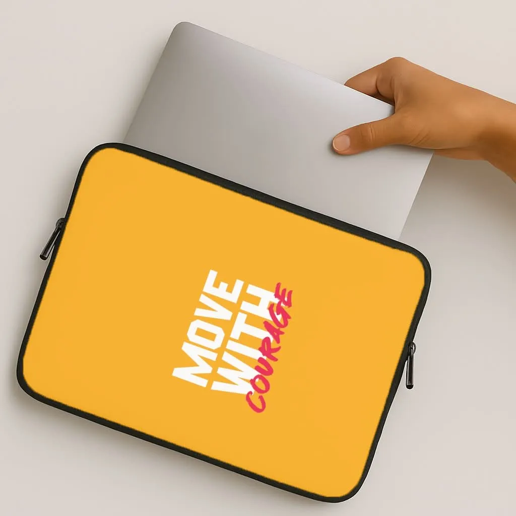 Move With Courage Laptop Sleeve Anti Slip Vibrant Colors