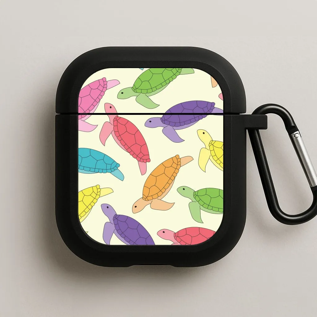 Portable Daily Shell Multi Coloured Turtle Pattern - Sealife AirPods Case
