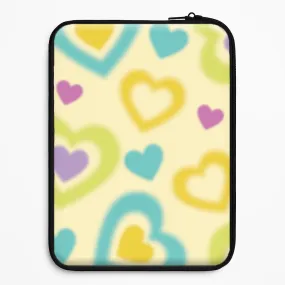 High gloss Multicoloured Hearts Gradient Pattern Laptop Sleeve