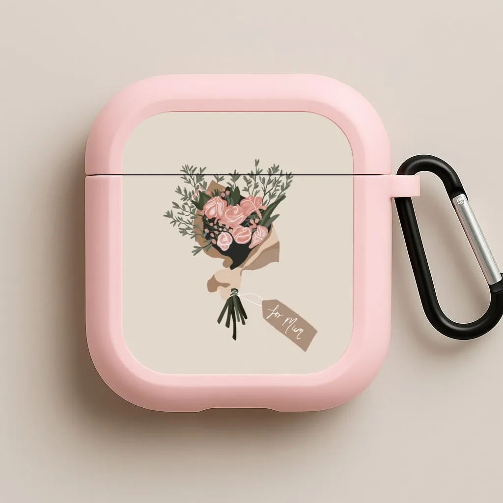 wireless lifestyle silicone cover Mum Bouquet - Mother's Day AirPods Case
