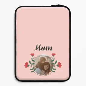 Smooth Edge Design Wear resistant Mum Red Flowers - Personalised Mother's Day Laptop Sleeve