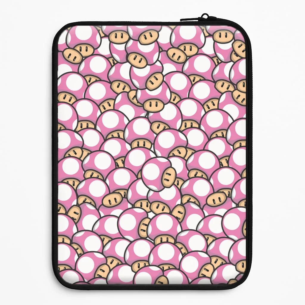 Mushroom Pattern - Pink Laptop Sleeve hybrid design Comfort Detail