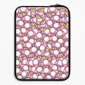 Mushroom Pattern - Pink Laptop Sleeve hybrid design Comfort Detail