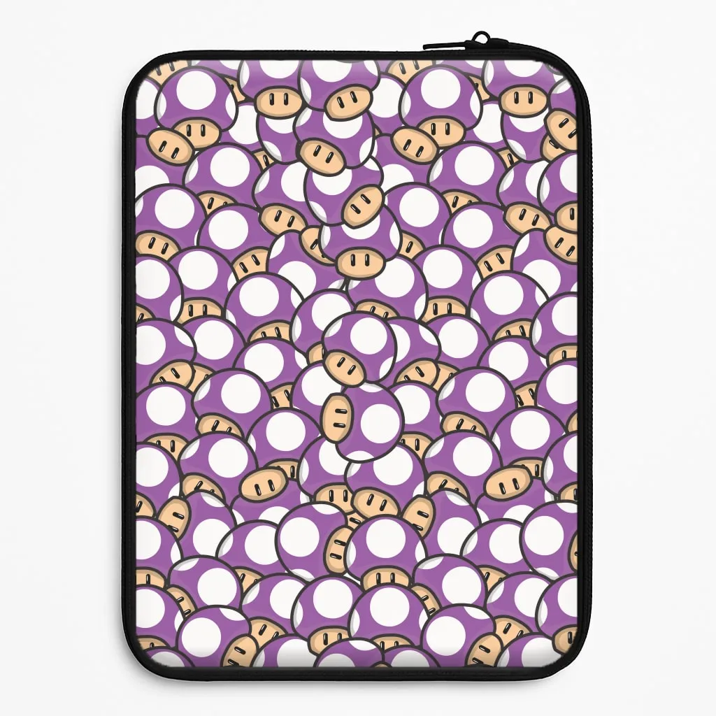 Universal Design Mushroom Pattern - Purple Laptop Sleeve