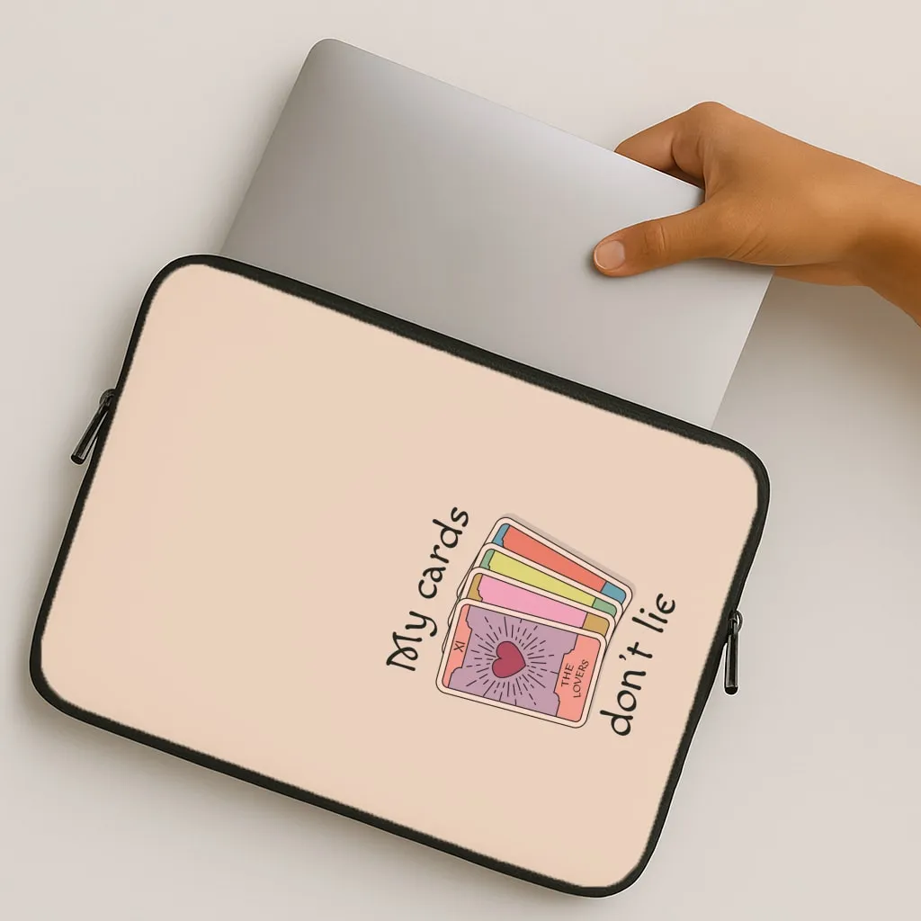 Smooth Surface My Cards, Don't Lie Laptop Sleeve