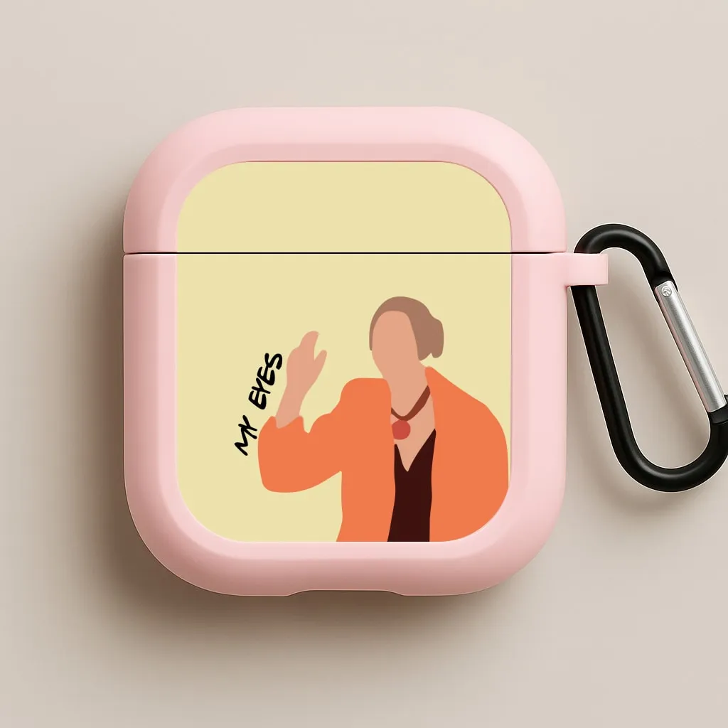 minimalist earbuds protector Trendy Carry Bag My Eyes AirPods Case