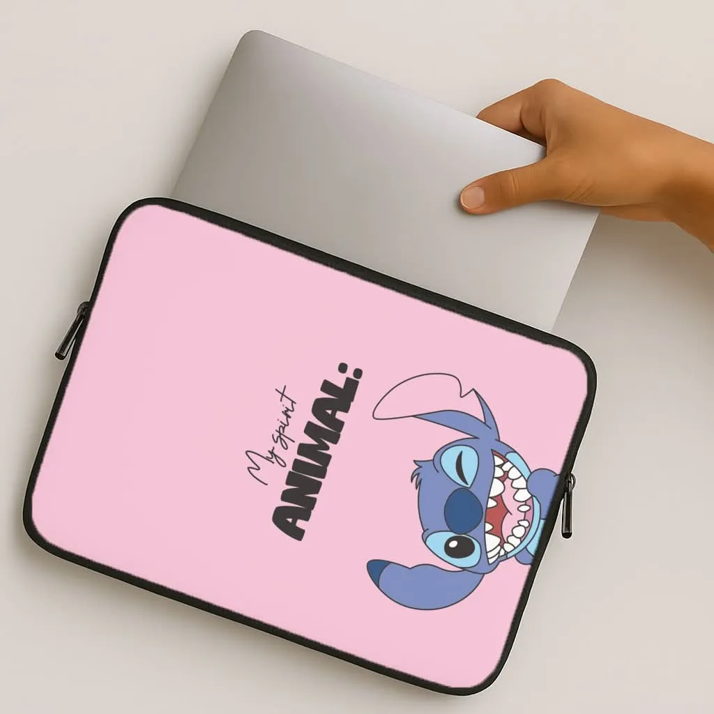 My Sprit Animal Blue Alien Laptop Sleeve Protective Material